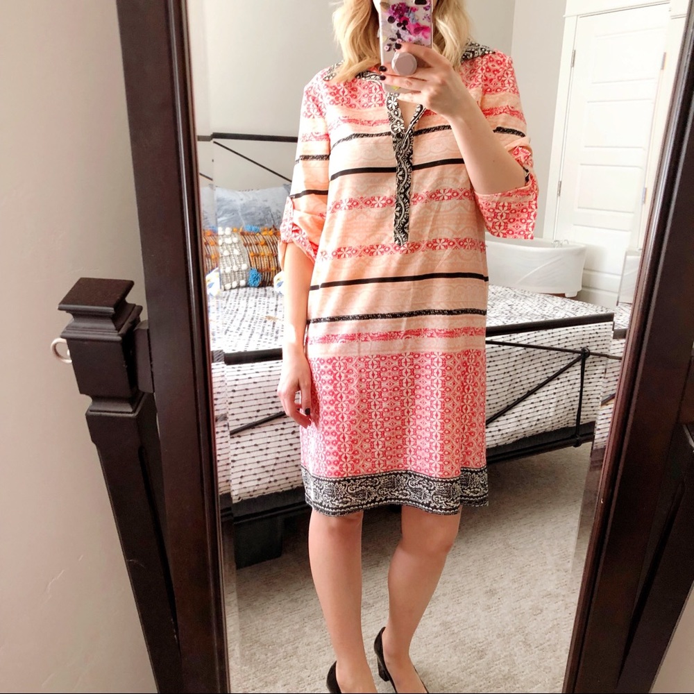 Antonio Melani Belted Peach Summer Dress Size 2